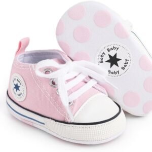 Baby Girl Converse 
Color: Pink
Sizes: 0-6/6-12/12-18