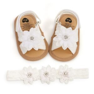 Baby Girl Sandals 
Color: White
Sizes: 12-18