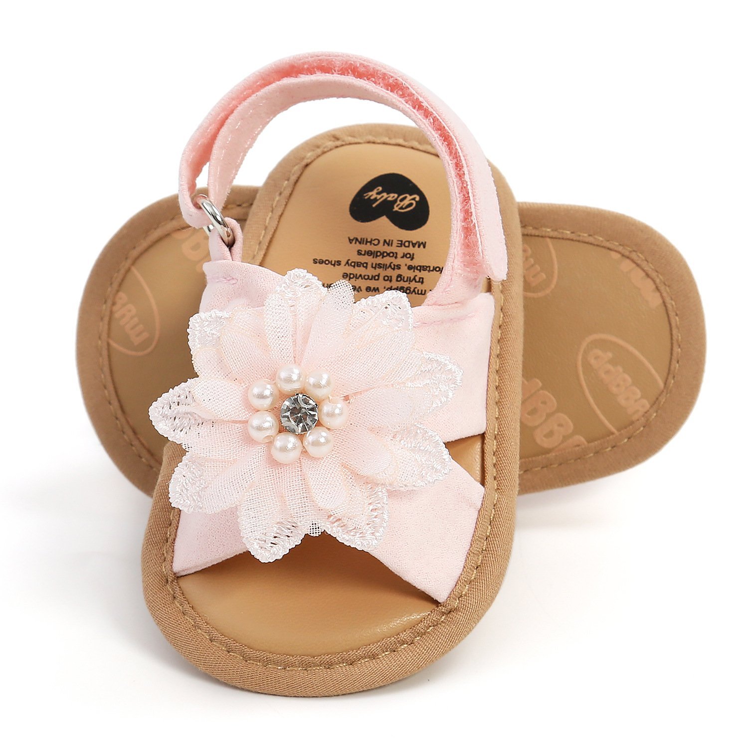 Baby Girl Sandals
Color: Light Pink
Sizes: 0-6/6-12/12-18