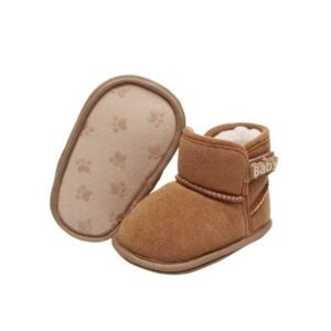 Baby Winter Plush Brown shoes 
Sizes: 0-6/6-12