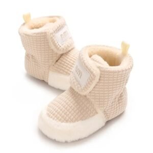 Baby Soft Waffle-knit Booties
Color: Beige
Sizes: 0-6/6-12