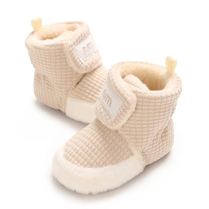 Baby Soft Waffle-knit Booties
Color: Beige
Sizes: 0-6/6-12